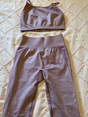 Gymshark Mauve Ribbed Seamless Top - Light Purple